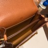 Hermès Roulis 19cm Barenia Faubourg 34/Fauve Gold Hardware Roulis-024 Fully Hand-Stitched