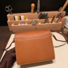 Hermès Roulis 19cm Barenia Faubourg 34/Fauve Gold Hardware Roulis-024 Fully Hand-Stitched
