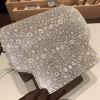 Hermès Roulis 19cm Crocodile Alligator & Natural Lizard 80/Pearl Grey X Ombre Silver Hardware Roulis-025 Fully Hand-Stitched
