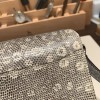 Hermès Roulis 19cm Crocodile Alligator & Natural Lizard 80/Pearl Grey X Ombre Silver Hardware Roulis-025 Fully Hand-Stitched