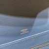 Hermès Roulis 19cm Swift X Suede Silver Hardware Roulis-026 Fully Hand-Stitched