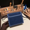 Hermès Roulis 19cm Swift X Suede Silver Hardware Roulis-026 Fully Hand-Stitched