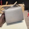 Hermès Roulis 19cm Evercolor 8F/Etain Silver Hardware Roulis-029 Fully Hand-Stitched