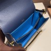 Hermès Roulis 19cm Evercolor 73/Blue Saphir X Blue Freeda Gold Hardware Roulis-033 Fully Hand-Stitched