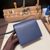 Hermès Roulis 19cm Evercolor 73/Blue Saphir X Blue Freeda Gold Hardware Roulis-033 Fully Hand-Stitched