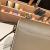 Hermès Roulis 19cm Evercolor 18/Étoupe Grey (Étoupe) Gold Hardware Roulis-037 Fully Hand-Stitched