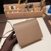 Hermès Roulis 19cm Evercolor 18/Étoupe Grey (Étoupe) Silver Hardware Roulis-038 Fully Hand-Stitched