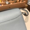 Hermès Roulis 19cm Evercolor Blue Glacier Silver Hardware Roulis-041 Fully Hand-Stitched