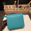 Hermès Roulis 19cm Evercolor 6H/Vert Veronese Silver Hardware Roulis-042 Fully Hand-Stitched