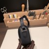 Hermès Cherche-Midi 18 Veau Epsom 89/Black (Noir) Silver Hardware Cherche-045 Fully Hand-Stitched