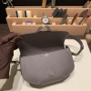 Hermès Cherche-Midi 18 Veau Epsom 81/Gris Tourterelle Silver Hardware Cherche-046 Fully Hand-Stitched