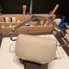 Hermès Cherche-Midi 18 Veau Epsom 81/Gris Tourterelle Silver Hardware Cherche-047 Fully Hand-Stitched