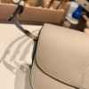 Hermès Cherche-Midi 18 Veau Epsom 81/Gris Tourterelle Silver Hardware Cherche-047 Fully Hand-Stitched