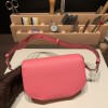 Hermès Cherche-Midi 18 Veau Epsom 8W/Rose Azalee Silver Hardware Cherche-049 Fully Hand-Stitched