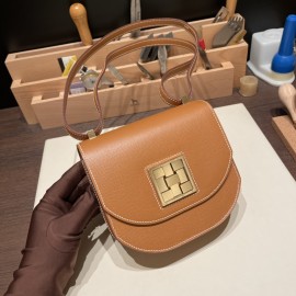 Hermès Mosaique 17cm Veau Epsom 37/Gold Silver Hardware Mosaique-066 Fully Hand-Stitched