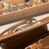 Hermès Mosaique 17cm Veau Epsom 37/Gold Silver Hardware Mosaique-066 Fully Hand-Stitched