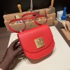 Hermès Mosaique 17cm Veau Epsom S3/Rouge Cœur Silver Hardware Mosaique-067 Fully Hand-Stitched