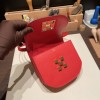 Hermès Mosaique 17cm Veau Epsom S3/Rouge Cœur Silver Hardware Mosaique-067 Fully Hand-Stitched