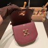 Hermès Mosaique 17cm Veau Epsom 57/Bordeaux Gold Hardware Mosaique-068 Fully Hand-Stitched