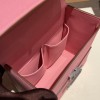 Hermès Stock~Cinhetic 18cm Chevre Mysore 1Q/Rose Confetti Silver Hardware Cinhetic-072 Fully Hand-Stitched