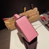 Hermès Stock~Cinhetic 18cm Chevre Mysore 1Q/Rose Confetti Silver Hardware Cinhetic-072 Fully Hand-Stitched
