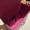 Hermès Stock~Cinhetic 18cm Chevre Mysore L3/Rose Purple Gold Hardware Cinhetic-073 Fully Hand-Stitched