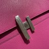Hermès Stock~Cinhetic 18cm Chevre Mysore L3/Rose Purple Gold Hardware Cinhetic-073 Fully Hand-Stitched