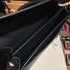 Kelly Depeche Veau Epsom 89/Black (Noir) Gold Hardware Cinhetic-074 Fully Hand-Stitched