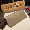 Hermès Jige Elan 29 Clutch Swift 18/Étoupe Grey (Étoupe) JigeElan-081 Fully Hand-Stitched