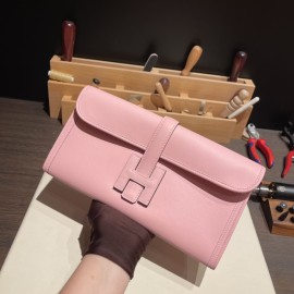 Hermès Jige Elan 29 Clutch Swift 3Q/Rose Sakura JigeElan-085 Fully Hand-Stitched