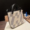 Hermès Cabas H En Biais 27cm Twill Ash/Swift 89/Black (Noir) Biais27-089 Fully Hand-Stitched