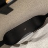 Hermès Cabas H En Biais 27cm Twill Ash/Swift 89/Black (Noir) Biais27-093 Fully Hand-Stitched