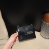 Hermès Verrou Mini 17cm Chevre Mysore T0/Blue Brume verrou17-096 Fully Hand-Stitched