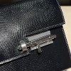 Hermès Verrou Mini 17cm Chevre Mysore T0/Blue Brume verrou17-096 Fully Hand-Stitched
