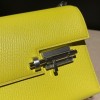Hermès Roulis 19cm Chevre Mysore B3/Blue Zanzibar Roulis-103 Fully Hand-Stitched