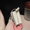 Hermès Roulis 19cm Evercolor 8F/Etain Roulis-108 Fully Hand-Stitched