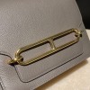 Hermès Roulis 19cm Evercolor 0G/Rouge Sellier & B5/Ruby Roulis-109 Fully Hand-Stitched