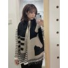 Hermes The Love Story of Noble Horses Black & Camel Casaque Love Story Scarf