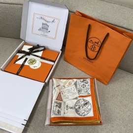 Hermes Hermès Phoo Boo Stamp Collector 90 Scarf