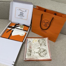 Hermes Hermès Phoo Boo Stamp Collector 90 Scarf