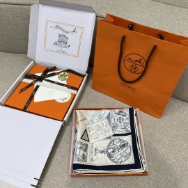 Hermes Hermès Phoo Boo Stamp Collector 90 Scarf