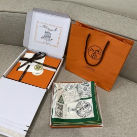 Hermes Hermès Phoo Boo Stamp Collector 90 Scarf
