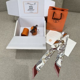 Hermes Hermès Saddle Flower Bouquet Twilly Small Scarf