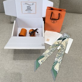 Hermes Hermès Saddle Flower Bouquet Twilly Small Scarf