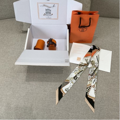 Hermes Hermès Saddle Flower Bouquet Twilly Small Scarf