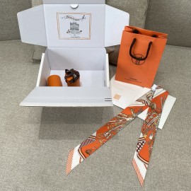 Hermes Hermès Saddle Flower Bouquet Twilly Small Scarf
