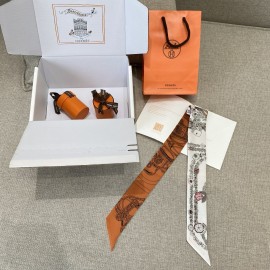Hermes Hermès Gorgeous Rein Flower Version Twilly Small Scarf