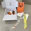 Hermes Hermès Gorgeous Rein Flower Version Twilly Small Scarf