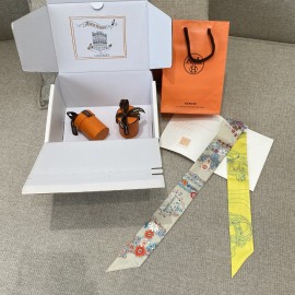Hermes Hermès Gorgeous Rein Flower Version Twilly Small Scarf