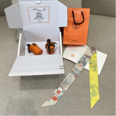Hermes Hermès Gorgeous Rein Flower Version Twilly Small Scarf